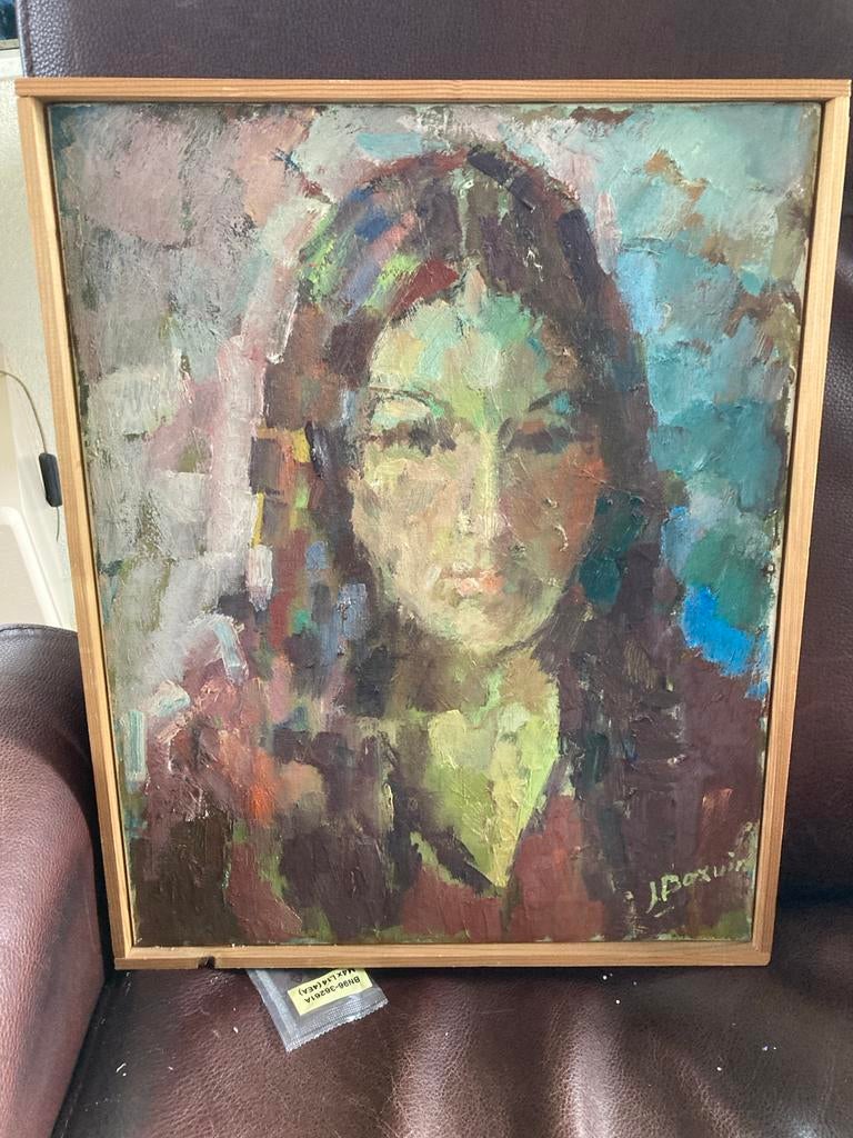 Portret van een vrouw, Jan bazuin, Ophalen