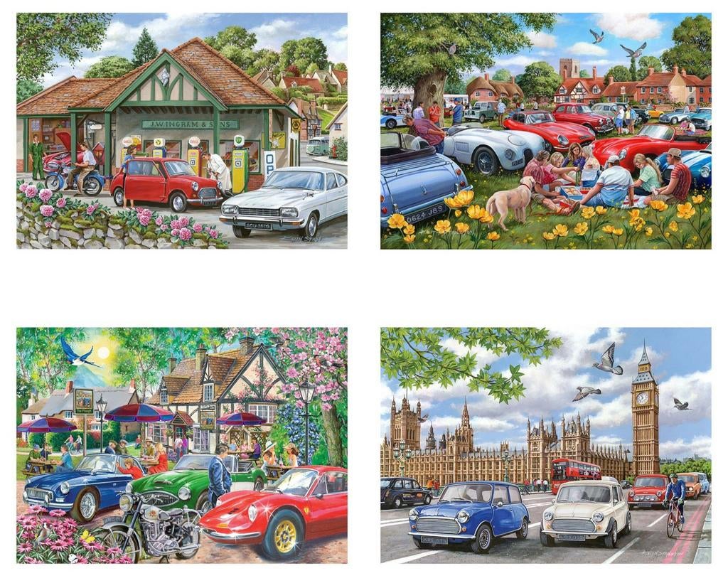 House of Puzzles - Nice Day for a Drive - 4x500 stukjes, Ophalen of Verzenden, 500 t/m 1500 stukjes, Nieuw, Legpuzzel