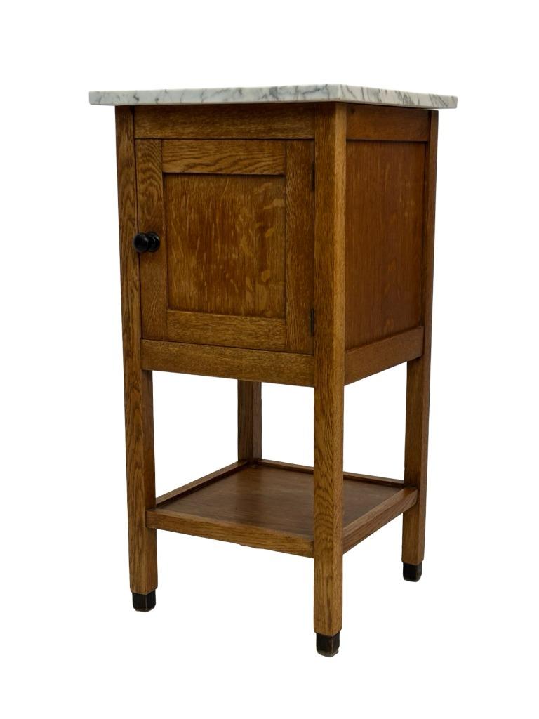 Art Deco Amsterdamse School Nachtkastje marmeren blad