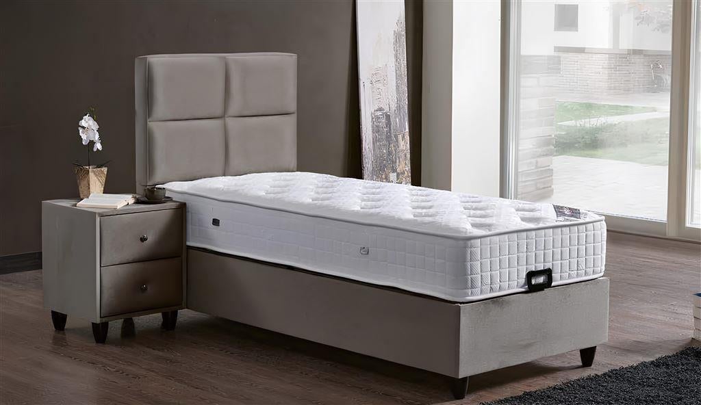 Baza bed met Opbergruimte Magnum 1-persoons, Huis en Inrichting, 90 cm, Wit, Ophalen of Verzenden, Hout