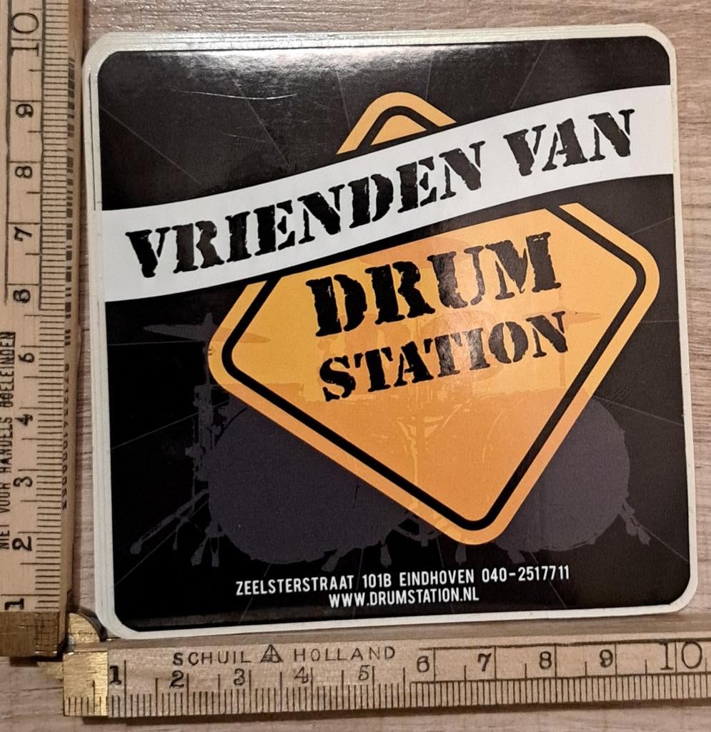 Sticker vrienden van Drumstation drummer drums drumstel, Ophalen of Verzenden, Zo goed als nieuw