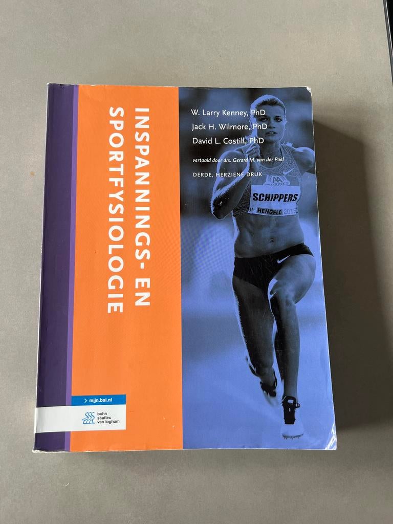 Inspannings- en sportfysiologie - Kenney, Willmore, Costill, Ophalen of Verzenden, Beta, Zo goed als nieuw, HBO