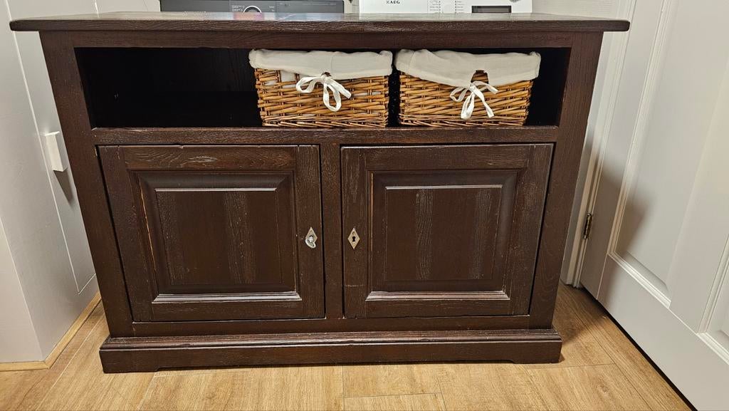Dressoir tv meubel kast mahonie 114x51x80, Ophalen, Zo goed als nieuw, 25 tot 50 cm