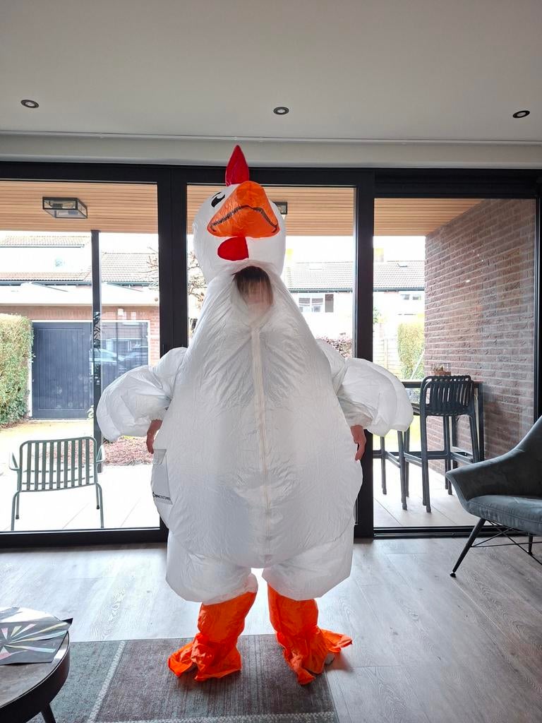 Kippenkostuum - Carnaval of themafeest, Kleding | Heren, Carnavalskleding en Feestkleding, Zo goed als nieuw, Kleding, Carnaval
