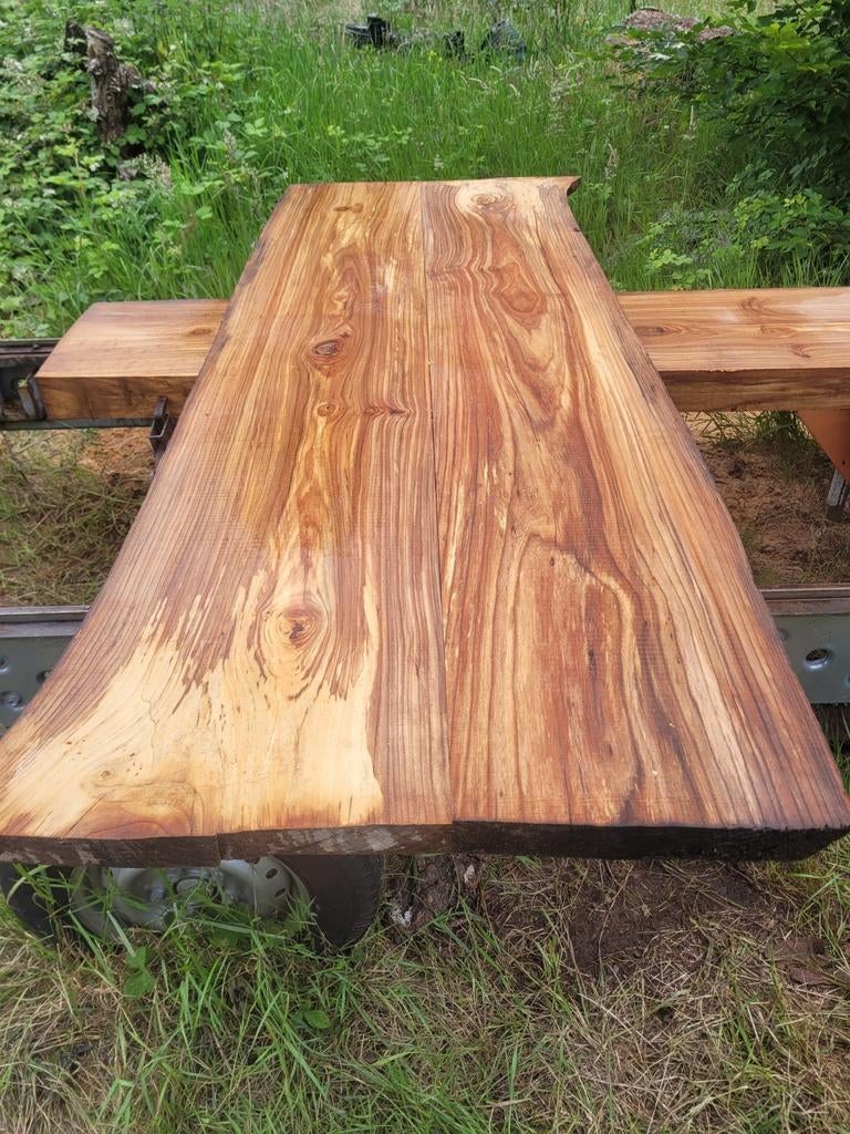 Schaaldeel boomstamtafel boomplank sidetable wandplank, Ophalen of Verzenden, Zo goed als nieuw