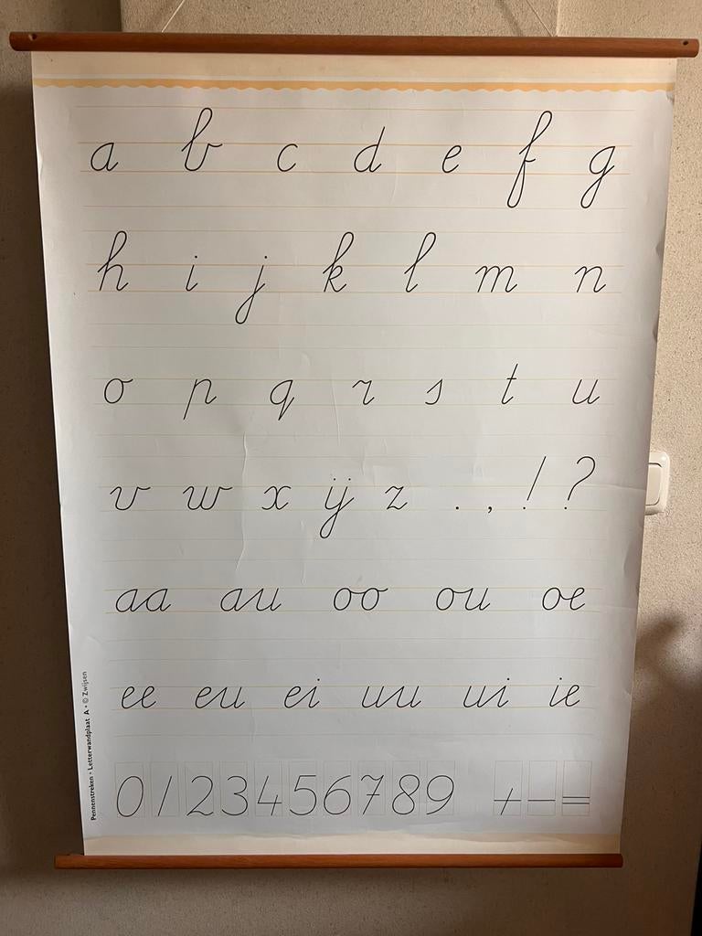 Retro/ vintage school schrijfkaart, Ophalen, Gebruikt