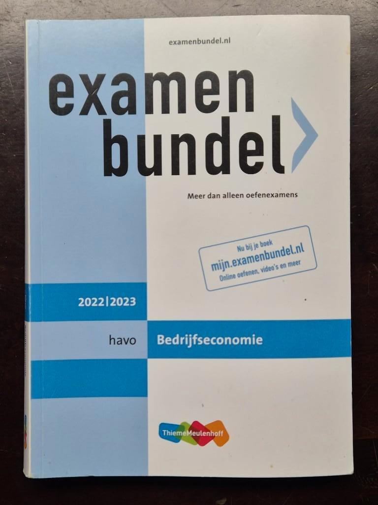 Thieme Meulenhoff HAVO examenbundel Bedrijfseconomie 2023, Verzenden, Zo goed als nieuw, Bedrijfseconomie of M&O, HAVO