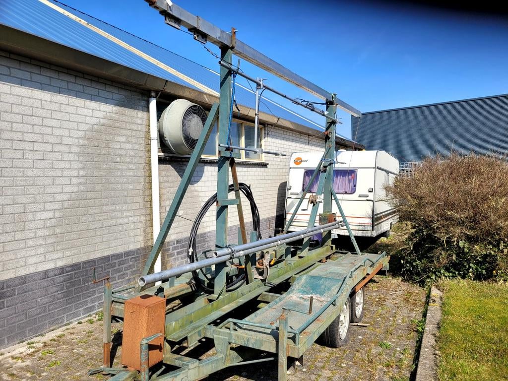 Mobiele 3x6 aluminium kokermast, Telecommunicatie, Antennes en Masten, Gebruikt, Mast, Ophalen