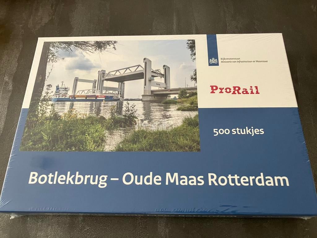 Puzzel Botlekbrug ProRail Nieuw in verpakking, Hobby en Vrije tijd, Ophalen, 500 t/m 1500 stukjes, Nieuw, Legpuzzel