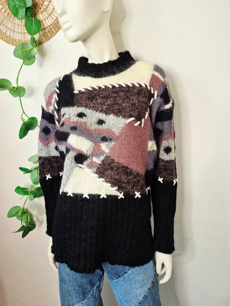 Vintage Y2K mohair trui M, Vintage, Ophalen of Verzenden, Zo goed als nieuw, Maat 38/40 (M)