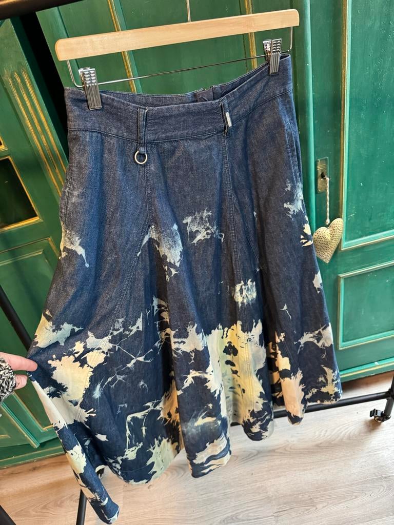 High Use Denim A-lijn Rok / Culottes - Uniek!, Maat 38/40 (M), Blauw, Ophalen of Verzenden, Zo goed als nieuw