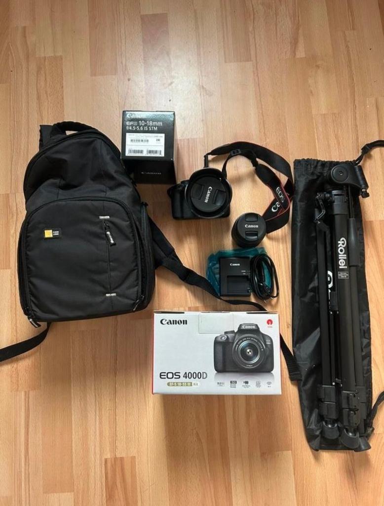 Camera 4000D en toebehoren, Ophalen, Zo goed als nieuw, Canon, Geen optische zoom