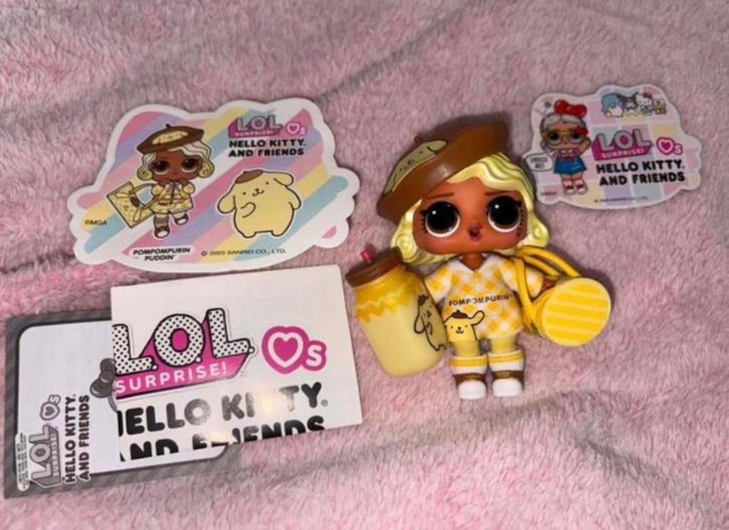 L.O.L. Surprise Hello Kitty Pompompurin Pop, Ophalen of Verzenden, Zo goed als nieuw, Babypop