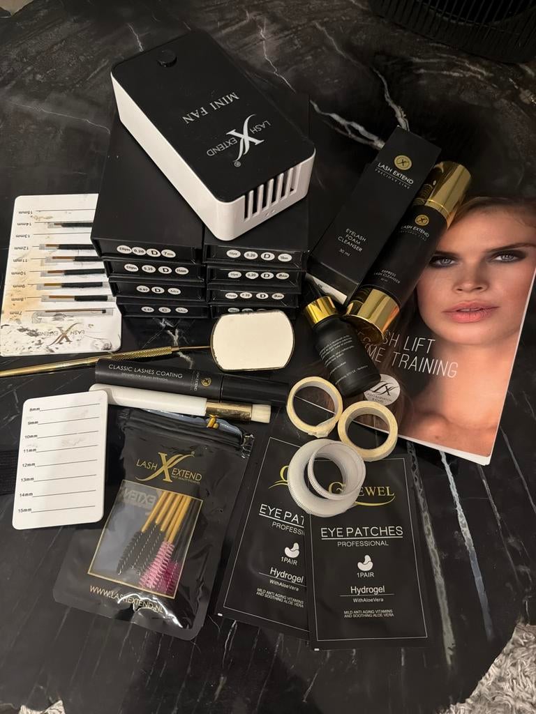 Lash Extend Wimper Set, Sieraden, Tassen en Uiterlijk, Uiterlijk | Cosmetica en Make-up, Zo goed als nieuw, Make-up, Ogen, Zwart