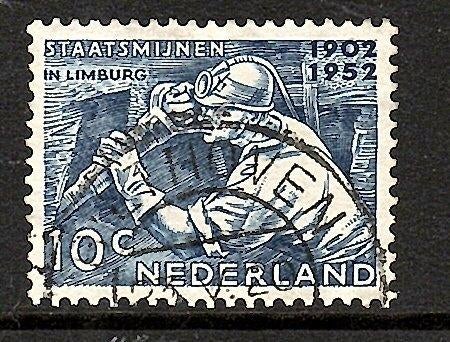131nvph 582 mijnwerker 1952 gebruikt zie scan., Ophalen of Verzenden, Na 1940, Gestempeld