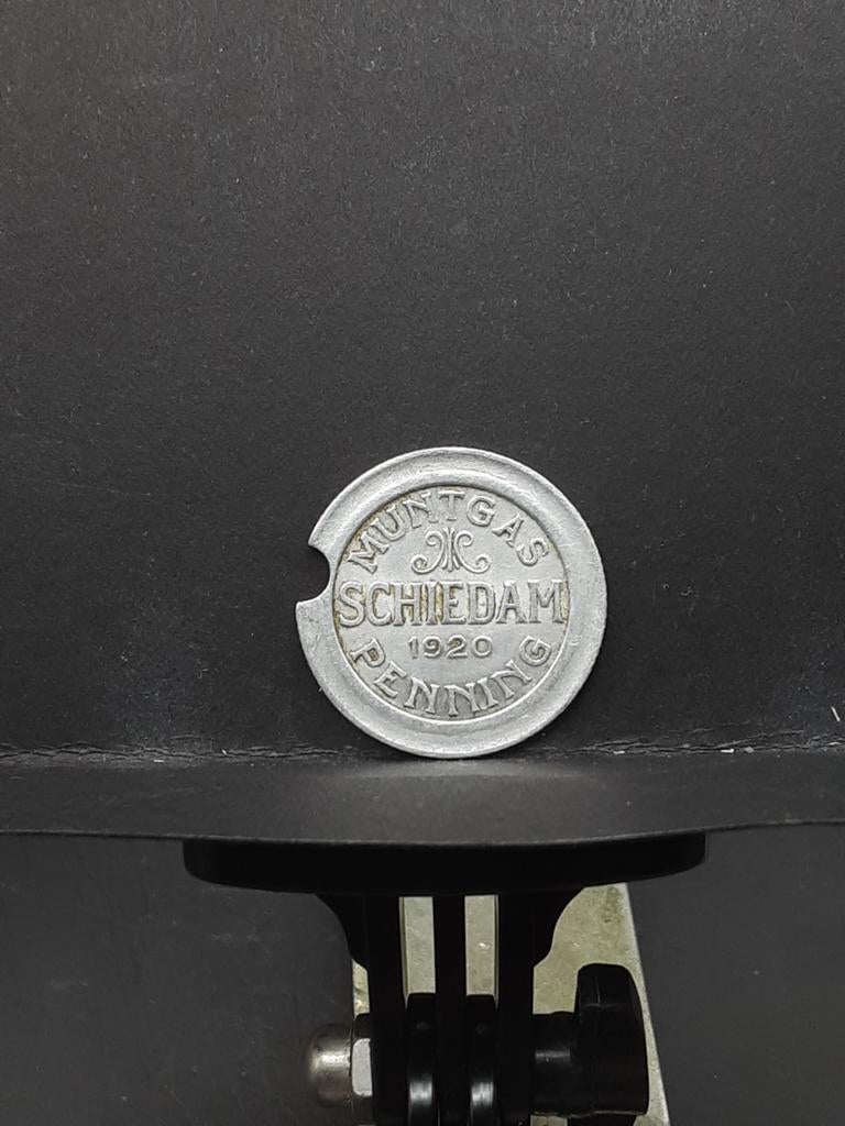 Gaspenning Schiedam, Postzegels en Munten, Penningen en Medailles, Ophalen of Verzenden, Overige materialen, Nederland
