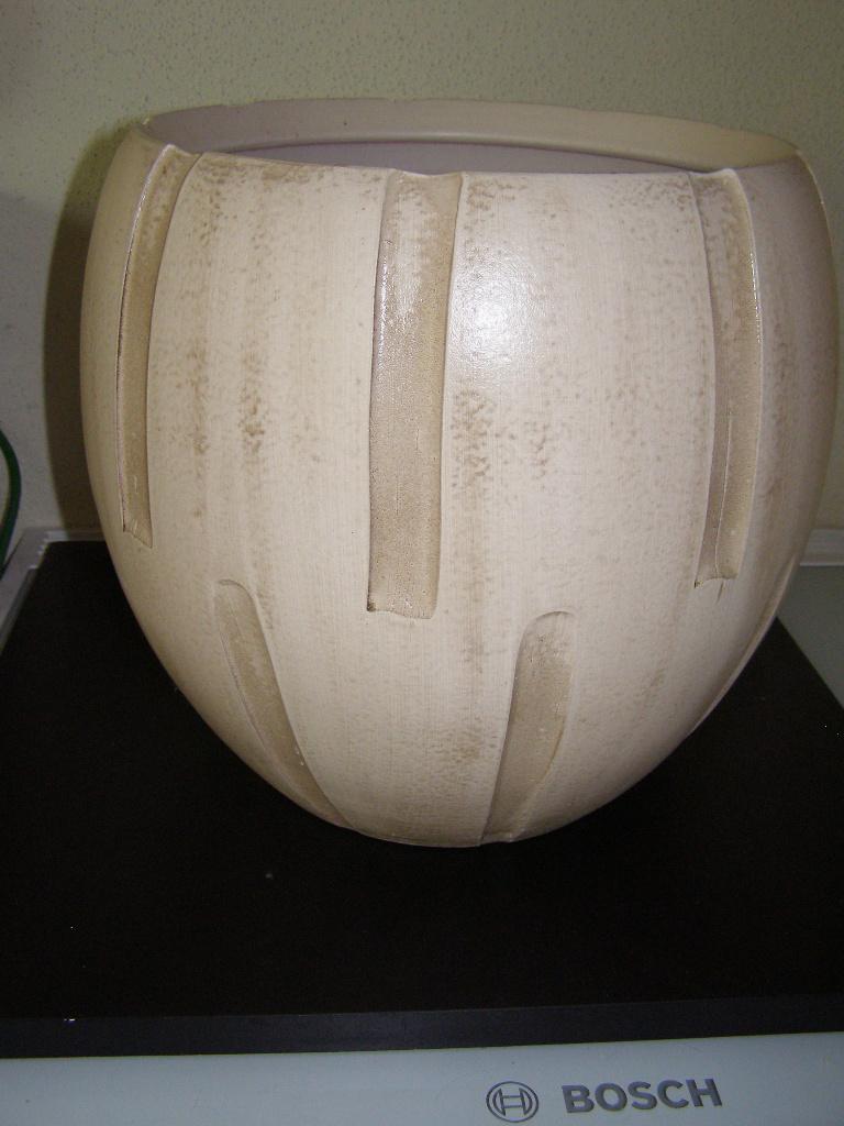 Grote binnenpot, Tuin en Terras, Bloempotten, 25 tot 40 cm, Steen, Gebruikt, Rond