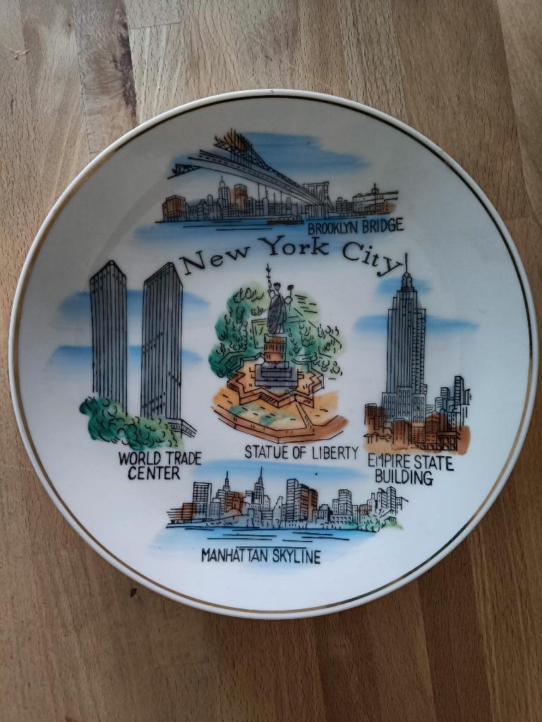 Vintage New York City - wandbord / souvenir, Verzamelen, Ophalen of Verzenden, Zo goed als nieuw, Porselein, Bord of Schaal