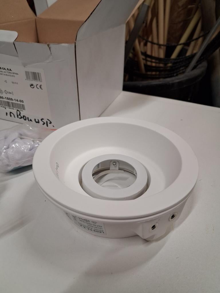 2x Inbouwspot Gips GU10 - Nieuw, Huis en Inrichting, Lampen | Losse lampen, Nieuw, Led-lamp, Minder dan 30 watt, Bipin of Steekvoet