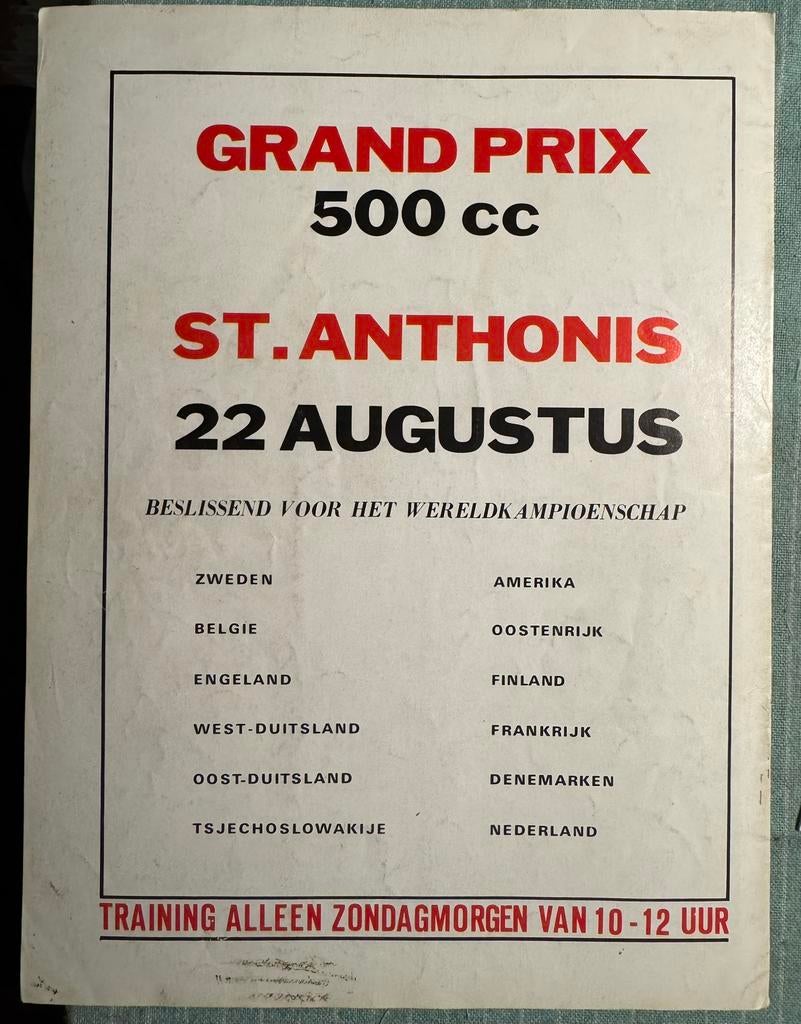 Advertentie 1971 Grand Prix 500cc St. Anthonis, Verzenden, Gebruikt, Motoren
