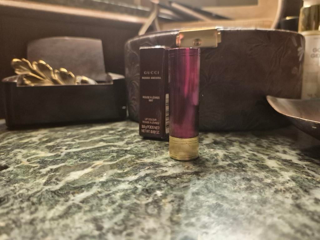 Gucci Beauty Rosso Ancora 509 matte lipstick, Lippen, Ophalen of Verzenden, Zo goed als nieuw, Make-up