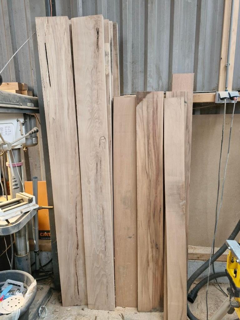 partijen hout, beuken, teak, kersen, noten, Doe-het-zelf en Verbouw, Hout en Planken, Nieuw, Plank, Overige houtsoorten, 200 tot 250 cm