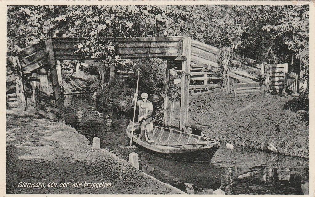 giethoorn- punter, Ophalen of Verzenden, 1940 tot 1960, Overijssel