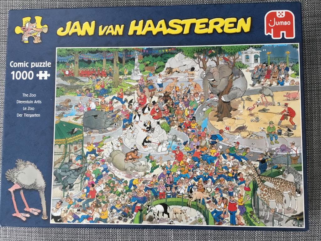 Jan van Haasteren puzzel “ dierentuin Artis” 1000 stukjes, Ophalen, 500 t/m 1500 stukjes, Zo goed als nieuw