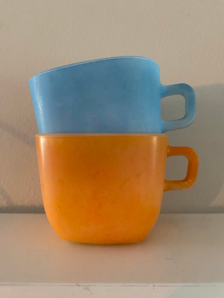 Opale France bekers, Gebruikt, Ophalen of Verzenden, Glas, Overige stijlen