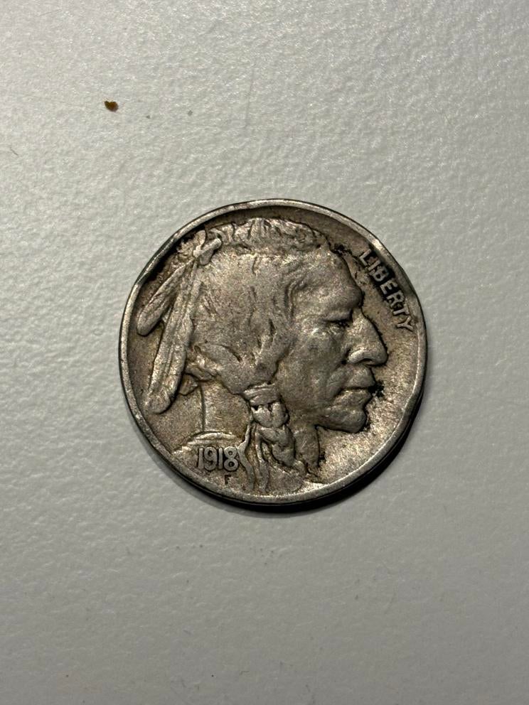US Five Cents Buffalo Nickel 1918, Ophalen of Verzenden, Noord-Amerika, Losse munt