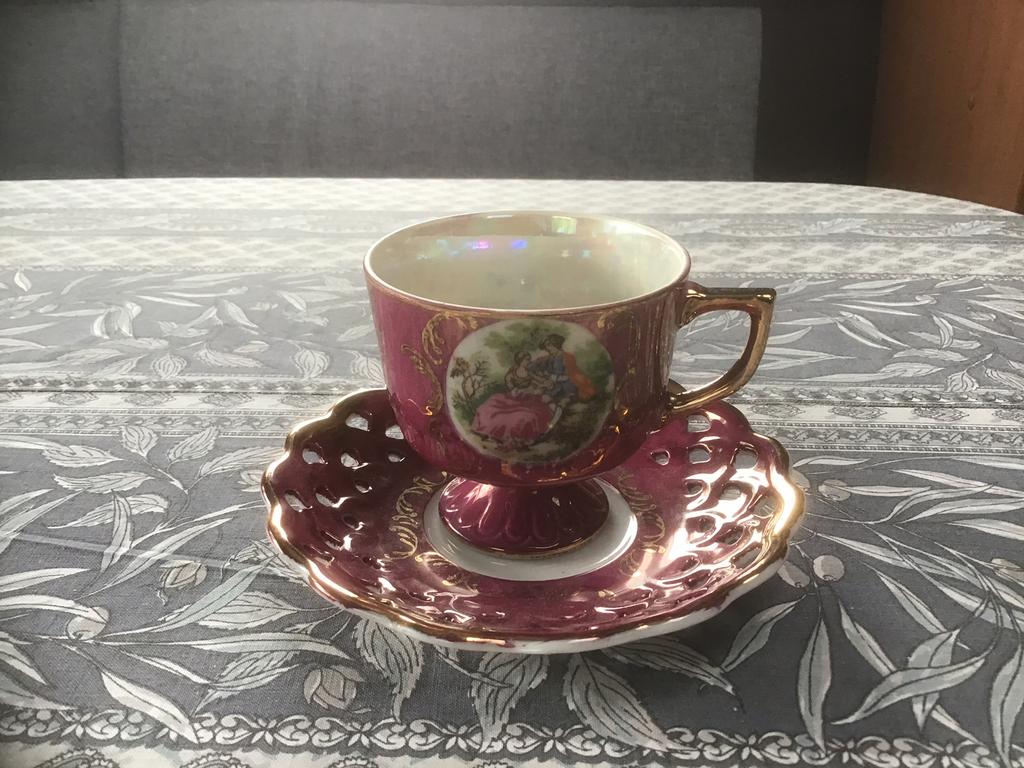 Antiek kop en schotel, Antiek en Kunst, Antiek | Servies los, Ophalen of Verzenden
