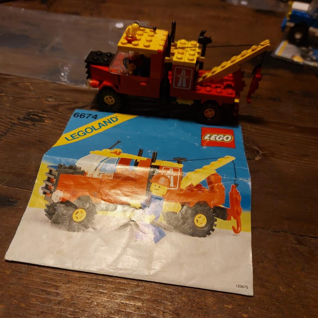 Lego 6674 - Red Truck - Vintage Legoland, Ophalen of Verzenden, Gebruikt, Complete set, Lego