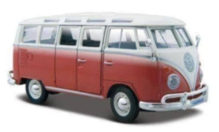 VW T1 Samba Van - 1:24, Hobby en Vrije tijd, Modelauto's | 1:24, Maisto, Auto, Ophalen of Verzenden, Eiberstraat 9 te Dokkum