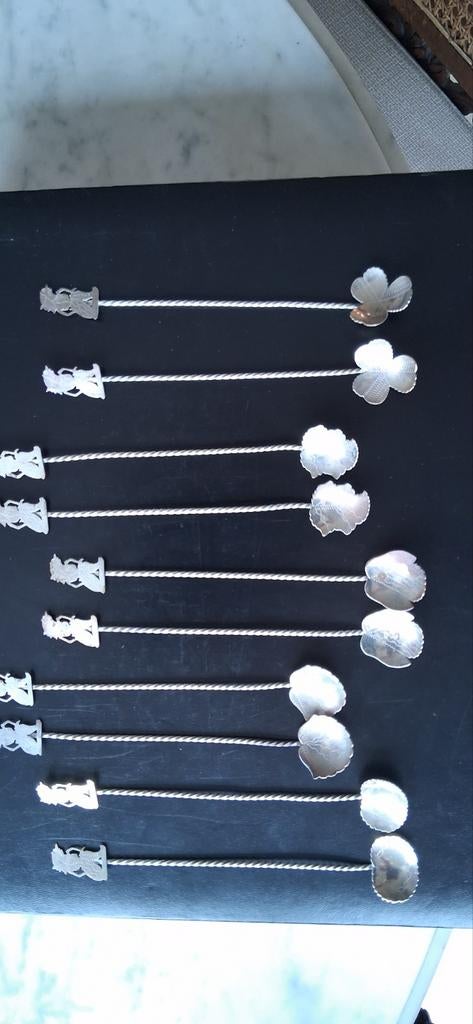 10 Djokja lepeltjes met wayang pop, Ophalen of Verzenden