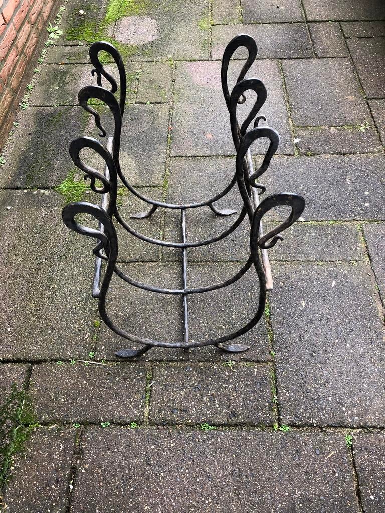 Gietijzeren rek voor hout in te leggen, Tuin en Terras, Haardhout, Minder dan 3 m³, Ophalen