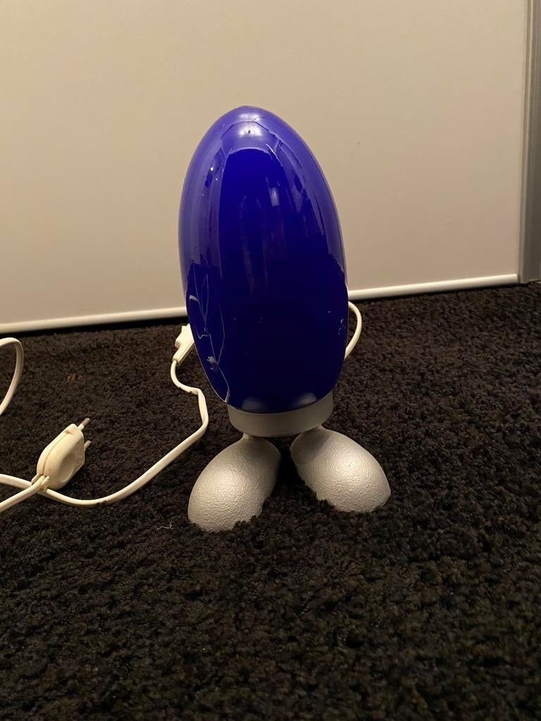 Ikea vintage Fjorton Dino Egg kinderkamerlampje, Huis en Inrichting, Lampen | Tafellampen, Gebruikt, Minder dan 50 cm, Glas, Ophalen of Verzenden