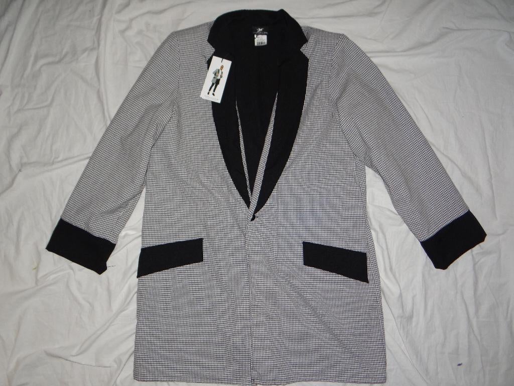 Leuke zwart/witte ROCK & ROLL/ROCKABILLY jas (2x), Ophalen, Carnaval, Kleding, Maat 56/58 (XL)