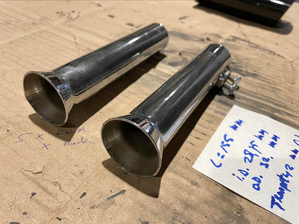 ANSA originele chromen sierstuk 32 mm, Auto-onderdelen, Uitlaatsystemen, Ophalen of Verzenden, Nieuw, Oldtimer onderdelen