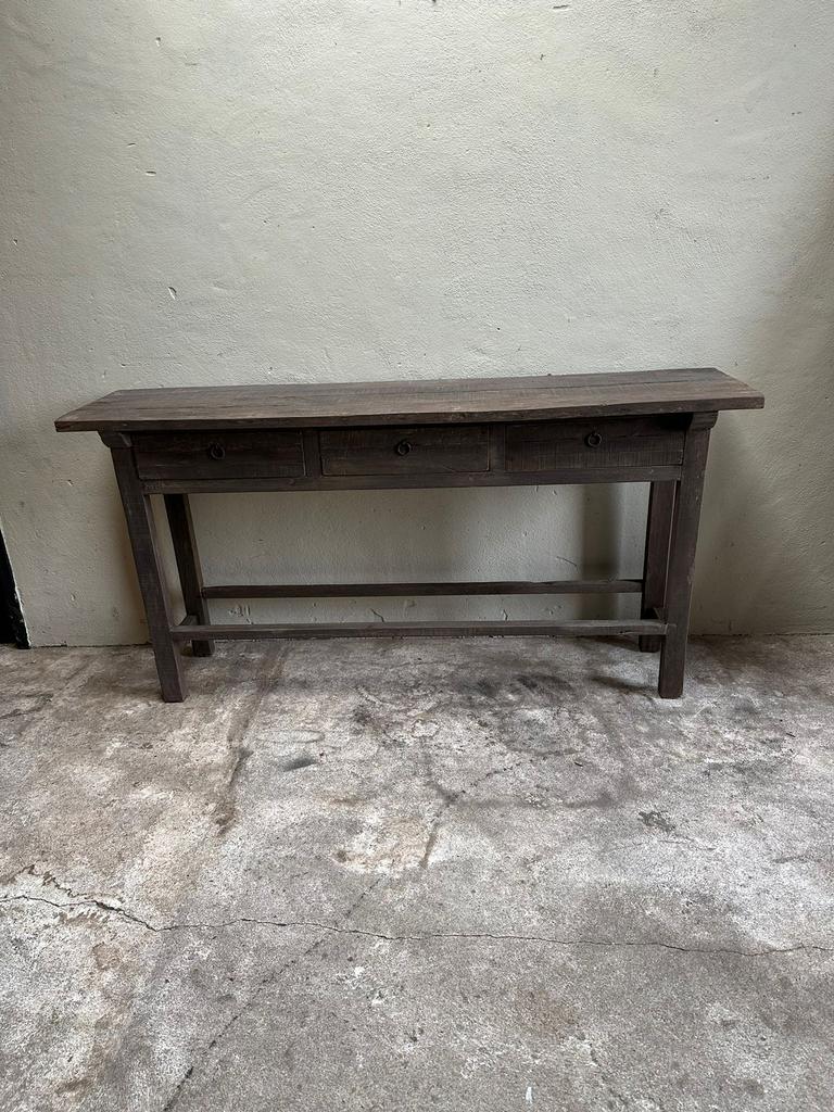 Vergrijsd houten Sidetable kast dressoir landelijke meubels, Ophalen of Verzenden