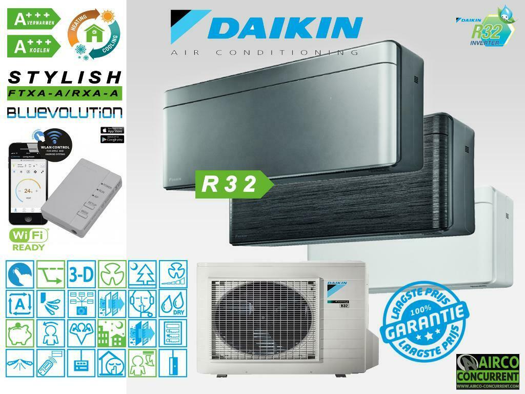 DAIKIN Stylish FTXA-A Nergens goedkoper! 2Kw 2019(7000BTU), Witgoed en Apparatuur, Airco's, Koelen en Ontvochtigen, Minder dan 60 m³
