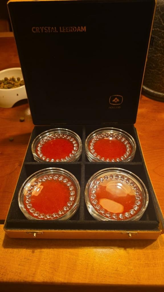 Crystal Leerdam Onderzetters - Set van 12, Ophalen of Verzenden, Zo goed als nieuw, Glas of Kopje