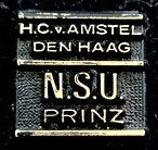 N.S.U. Prinz dealer speld H.C. v.Amstel Den Haag, Verzamelen, Verzenden, Zo goed als nieuw, Transport, Speldje of Pin