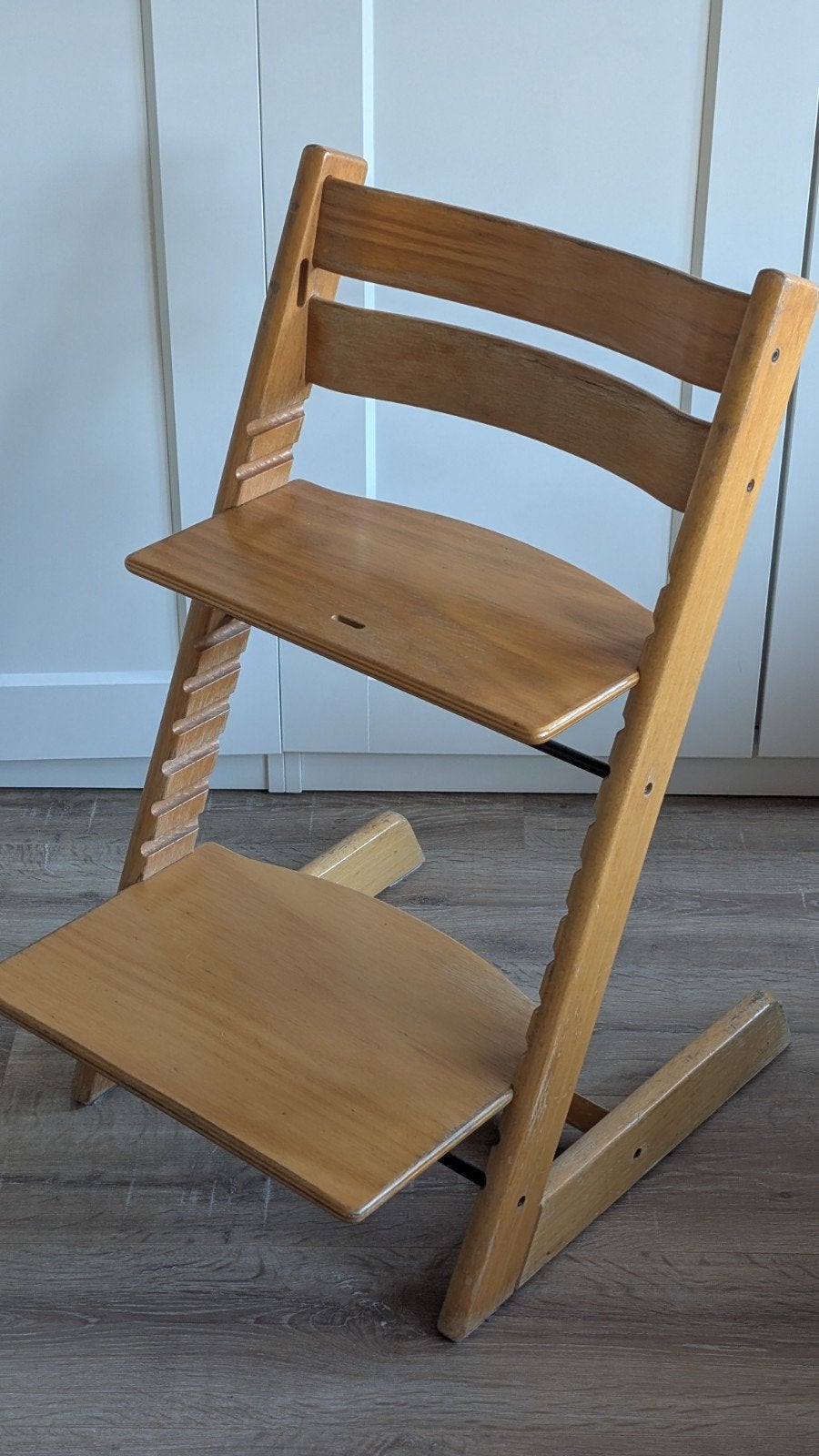 Stokke Tripp Trapp meegroeistoel - naturel hout, Ophalen, Gebruikt, Meegroeistoel, Aanschuifbaar