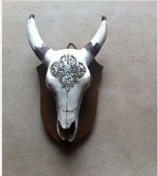 Decoratie hanger Skul kunststof H 13 cm, Ophalen of Verzenden, Zo goed als nieuw