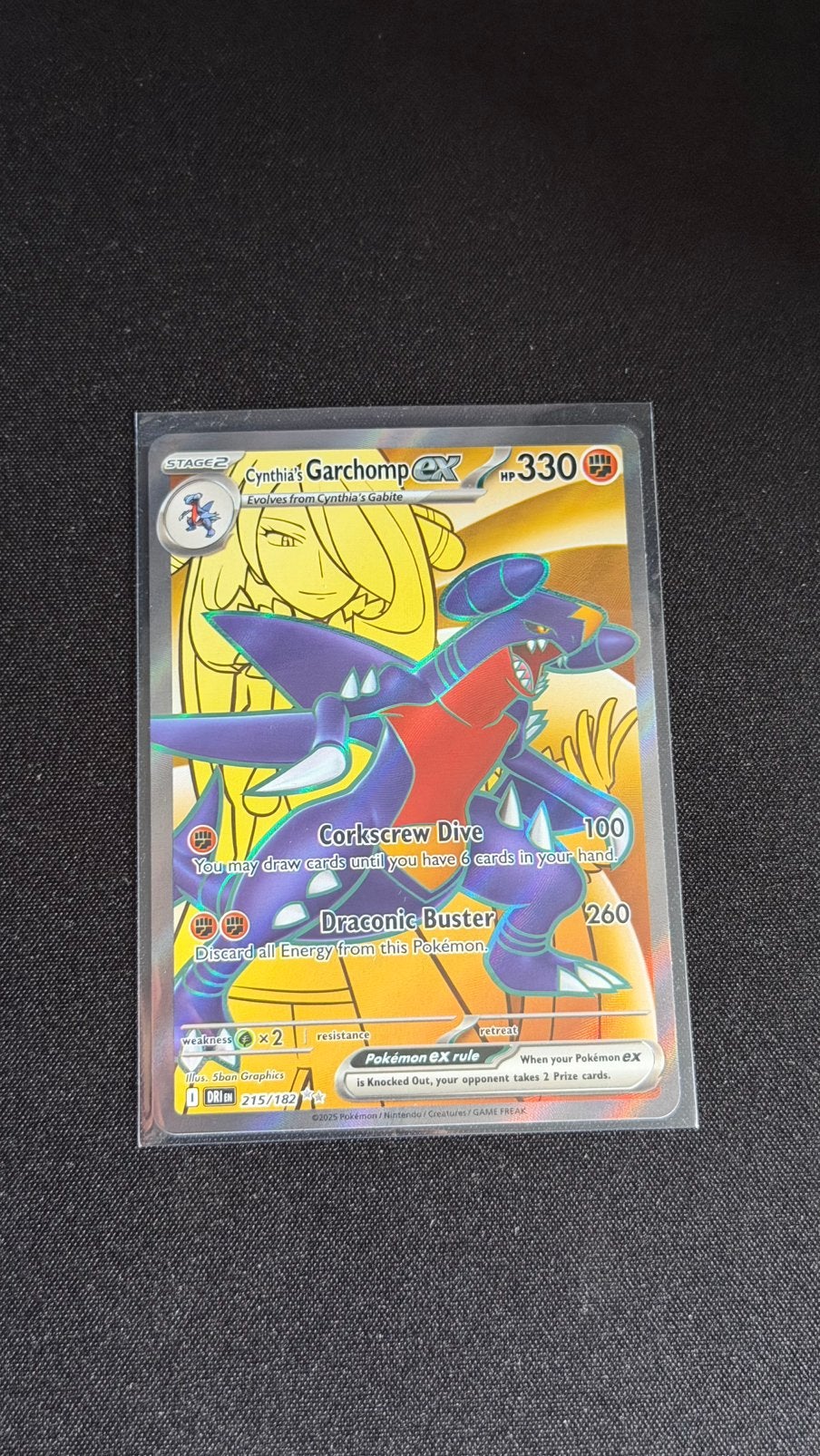 Cynthias garchomp ex 215/182 pokemon destined rivals, Ophalen of Verzenden, Zo goed als nieuw