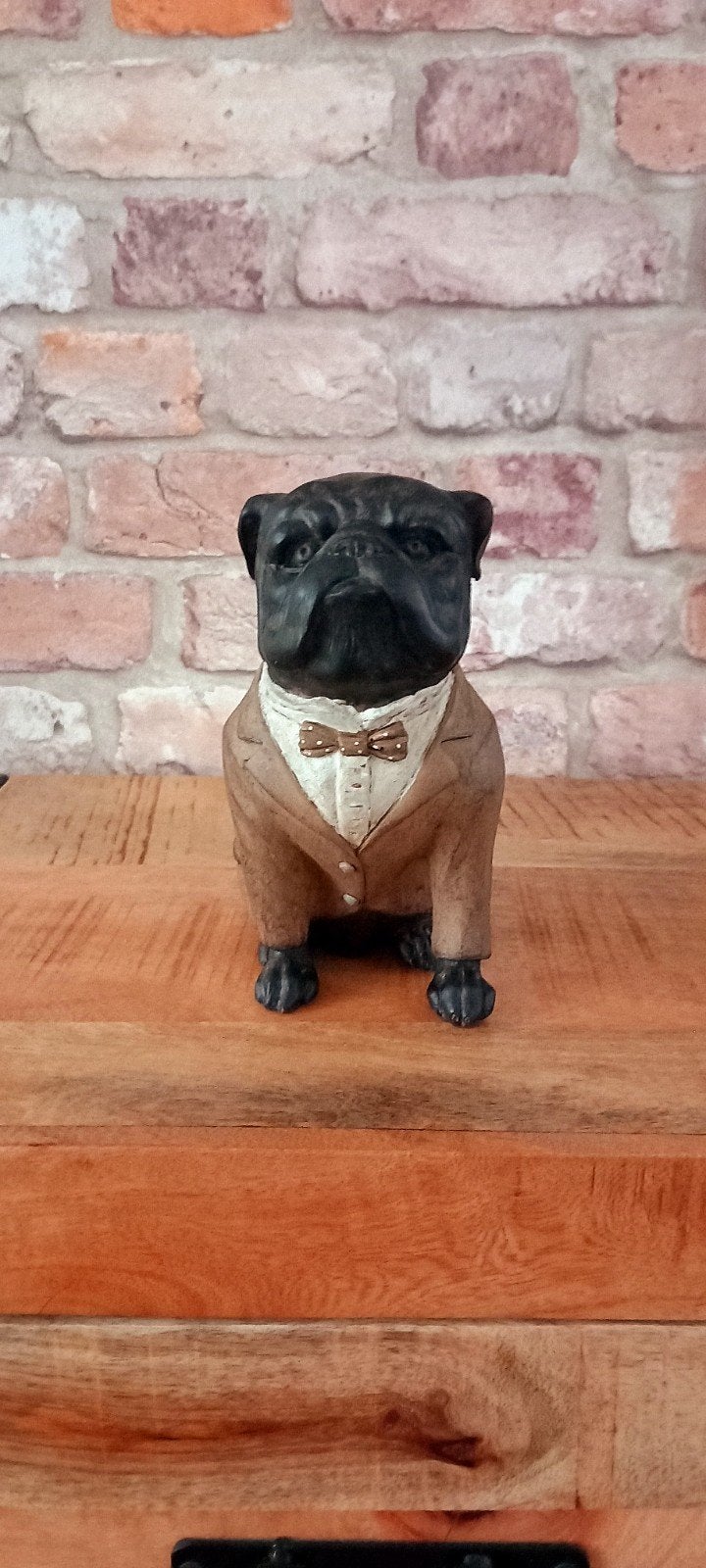Engelse Bulldog met Colbertje en Stropdas Beeld♥️NIEUW♥️, Ophalen of Verzenden, Nieuw, Dier
