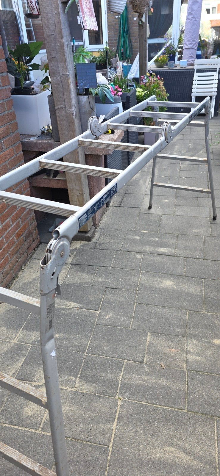 Multifunctionele ladder 3.30 meter hoog, Gebruikt, Ophalen of Verzenden, Ladder, Opvouwbaar of Inschuifbaar
