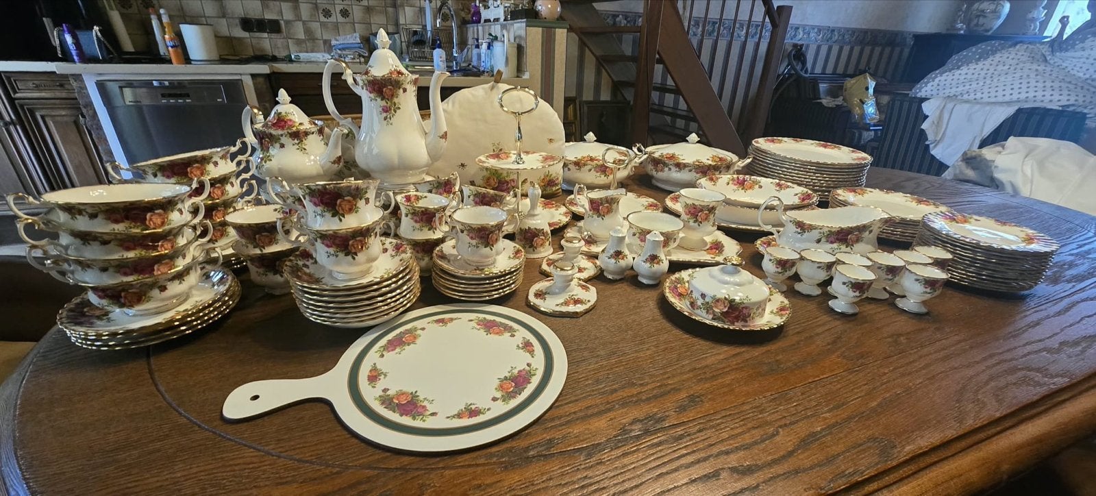 Royal Albert Old Country Roses Servies - 75 Stuks, Huis en Inrichting, Keuken | Servies, Ophalen, Vintage, Zo goed als nieuw, Royal Albert