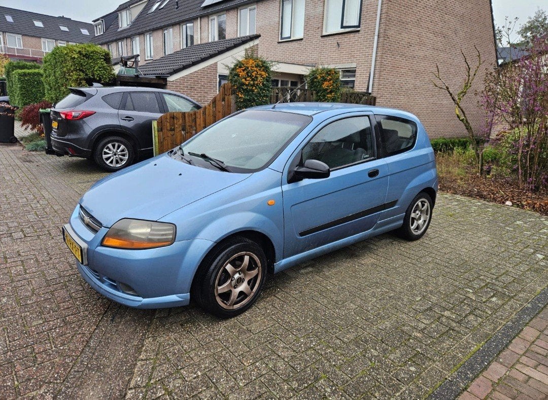 Chevrolet Kalos 1.4 16V Spirit 3D 2005 Blauw, Voorwielaandrijving, 40 €/maand, 4 cilinders, 93 pk