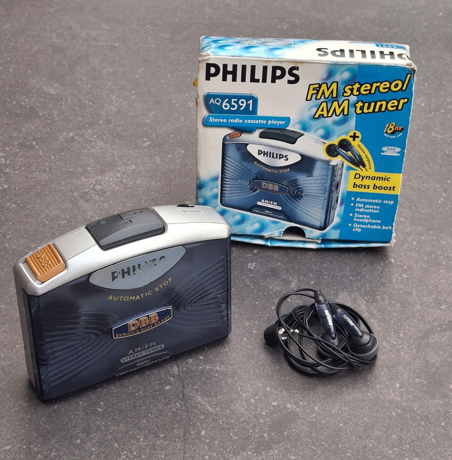 Philips Walkman AQ6591 casette player DBB, Audio, Tv en Foto, Walkmans, Discmans en Minidiscspelers, Ophalen of Verzenden, Walkman